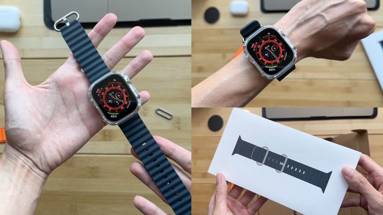 [Unboxing + Install] Apple watch ultra midnight ocean band - YouTube