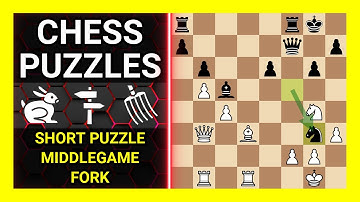 Chess Puzzles to Practice. Themes: Short puzzle, Middlegame, Fork. Learn Chess