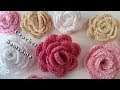 كروشيه وردة مجسمة ملفوفة // Easy Crochet 3D Flower