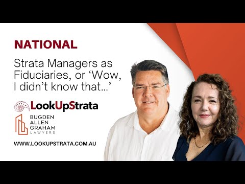 YouTube video about strata managers as fiduciaries