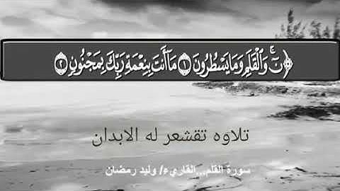 سورة القلم | القارئ الشيخ وليد رمضان| سوڕتی القلم | بەدەنگی وەلید رمضان