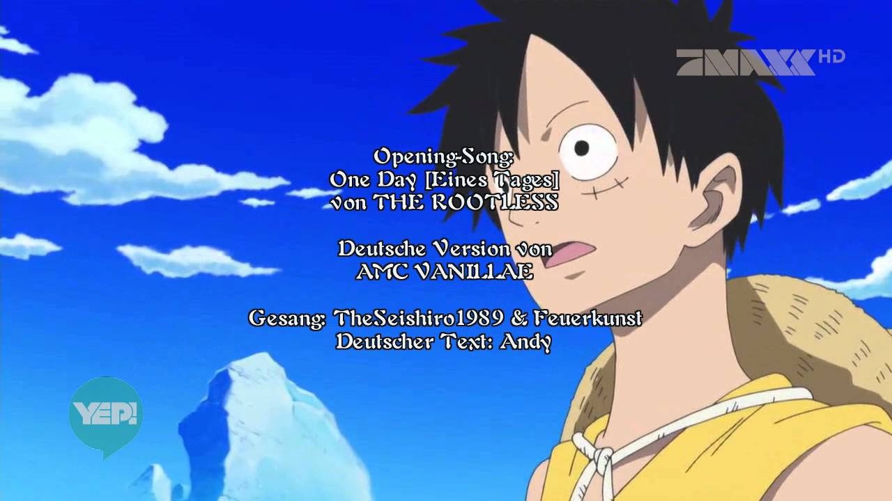 One Piece Opening One Day German Fandub  YouTube
