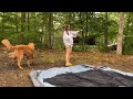 (Eng)대형견 캠핑🐶빈이랑 홀로의 첫 캠핑 브이로그, 강아지 첫 수영, 텐트치는 방법 Camping with my dog, Tent, Swimming at the beach☀️