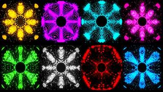 Cyber Core Kaleidoscope  – 8 Color Pack | Seamless 4K Techno VJ Loops