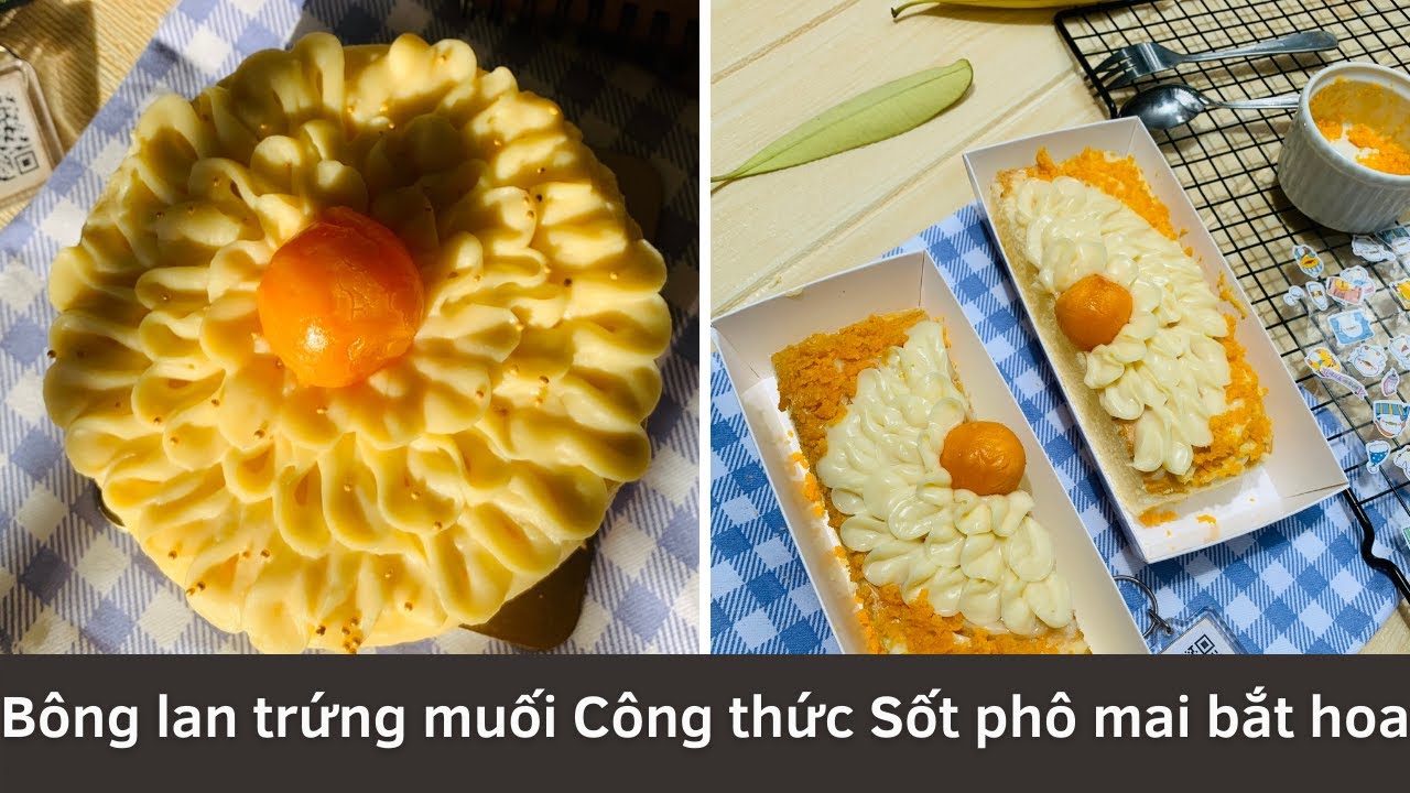 Bông lan trứng muối - Công thức Sốt phô mai bắt hoa siêu ngon || CoderCanCook
