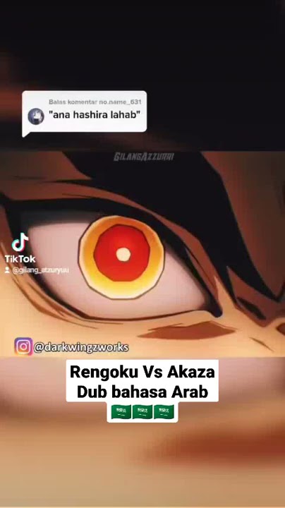 Rengoku Vs Akaza Dub bahasa Arab🇸🇦