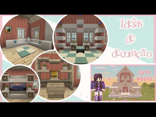 Tutorial casa aesthetic rosa e fofa - Minecraft Speedbuild