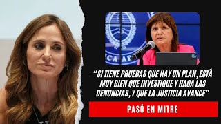 Victoria Tolosa Paz: “Si Patricia Bullrich tiene pruebas que hay un plan, que haga las denuncias”