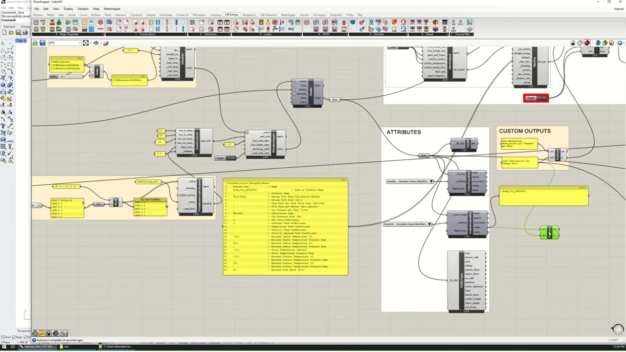 Honeybee V1.4 :: Exhaust Fan as Custom Component [Tutorial 2.5]