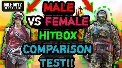 MALE VS FEMALE SKIN CHARACTER HITBOX COMPARISON TEST! | COD MOBILE CALL OF DUTY BATTLE ROYALE
