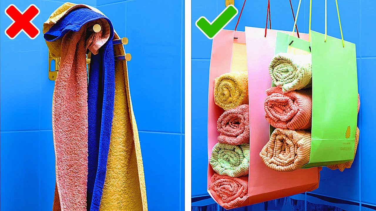 35 USEFUL BATHROOM HACKS YOU NEED TO TRY 5Minute Recipes To Organize Your Bathroom! YouTube