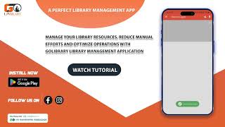 Golibrary-Library Management App Tutorial Video | लाइब्रेरी प्रबंधन ऐप ट्यूटोरियल वीडियो screenshot 1