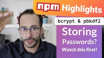 What is bcrypt & pbkdf2 & password security in general? - npm Weekly Highlights