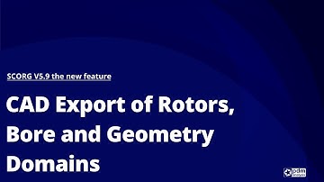 CAD Export of Rotors, Bore and Geometry Domains | SCORG V5.9 | Design and Analysis of Machines