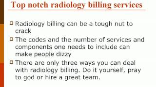 RADIOLOGY BILLING SERVICES