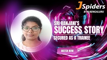 Sri Ranjani’s Success Story Secured as a trainee