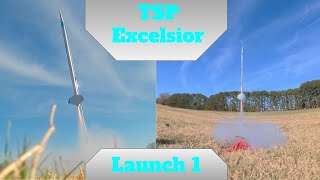 Crazy Missile Trajectory! | TSP Excelsior Model Rocket Launch #1 on an Estes E12-6 Motor