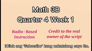 Math 3 Quarter 4 Week 1B