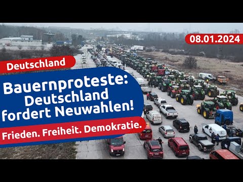 Deutschland 08.01.2024 🇩🇪 Bauernproteste: Deutschland fordert Neuwahlen! Die Ampel muss weg!