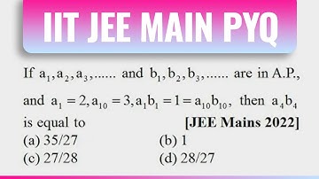 Arithmetic Progression (AP) JEE Mains 2022 Previous years Questions | Nitin Agrawal