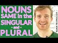 18 NOUNS in English which are the SAME in the SINGULAR & PLURAL