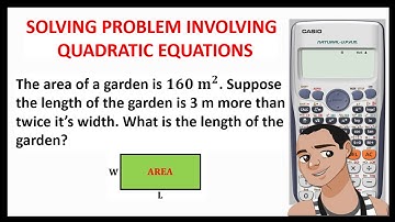 SOLVING PROBLEM INVOLVING QUADRATIC EQUATIONS || GRADE 9 MATHEMATICS