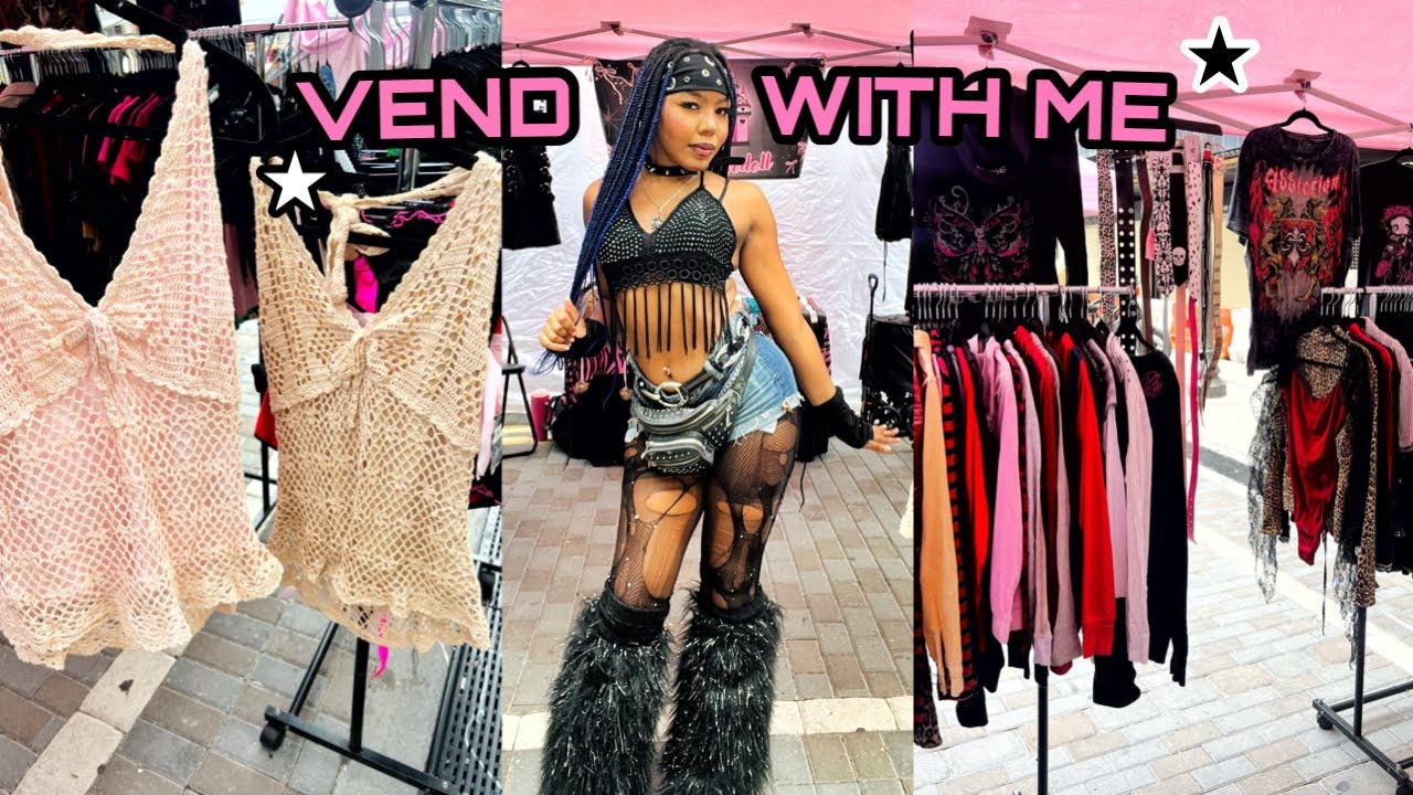 ТОРГУЙТЕ СО МНОЙ НА РЫНКЕ Y2K ♡ покупка секонд-хенда, осмотр стенда, настройка и разборка