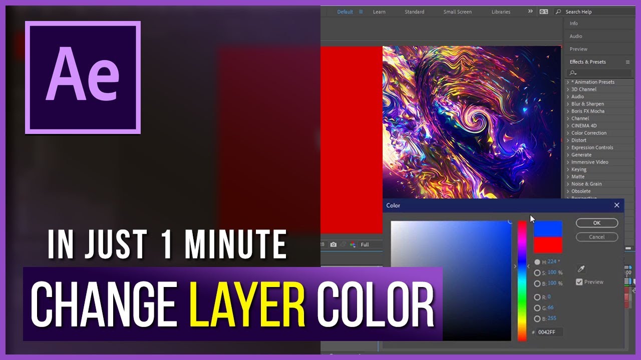 Easy Change Solid Layer Color In After Effects | Quick Tutorial 2021