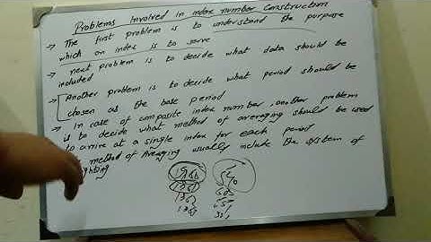 problems involved in index number construction B.Sc statistics Ch#5 lecture 3