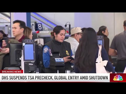 DHS suspends TSA PreCheck and Global Entry airport security programs ...