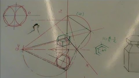 Prisma hexagonal en axonometría trimétrica