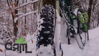 MTB SLO Snowbiking (Powder Biking) on Studded Snow Tires