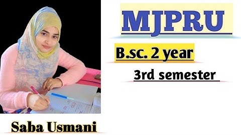 MJPRU University B.sc. 2year 3rd semester zoology ll Syllabus ll Saba Usmani