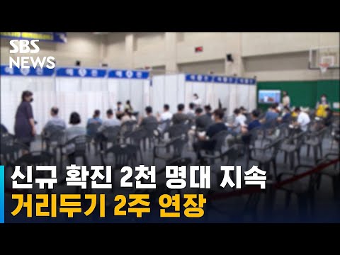 신규 확진 2,086명 2천 명대 지속…거리두기 2주 연장 / SBS