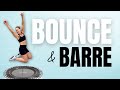 40 MIN Bounce &amp; Barre | Rebounder Cardio Dance Party with Barre Legs
