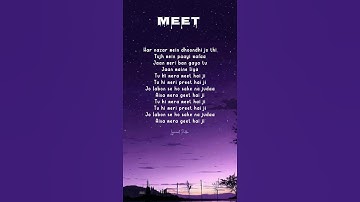 Meet....🌸💕| Lyrical Pulse| Lyrics ✨| #song #lyricvideo #vibes