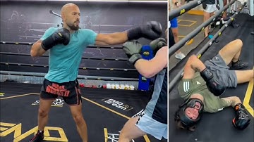 ANDREW TATE ‘DROPS BOXER’ (SPARRING FOOTAGE) 