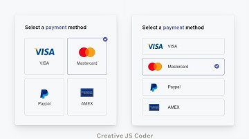 Design Payment Method System using HTML and CSS only with free source code | Creative JS Coder