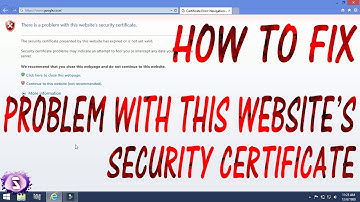 how to fix websites security Certificate error