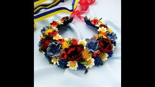 Український вінок з квітів для народного танцю. Ukrainian flower wreath for folk dance 🇺🇦🪐🇺🇦🪐🇺🇦