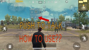 What is push to talk in PUBG MOBILE??? And how to use push to talk mic option.🔇🔊