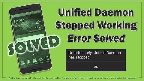 How to Solve Unified Daemon Stopped Error