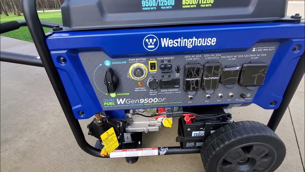 Westinghouse WGen9500DF Dual Fuel Generator Gas/Propane YouTube