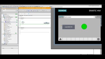 Siemens TIA Portal,  PLC, HMI how to setup Program And Simulation Program Single PB To On Off Lamp