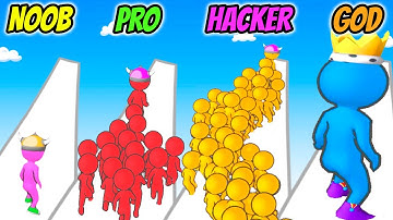 Crowd Battle 3D - NOOB vs PRO vs HACKER vs GOD