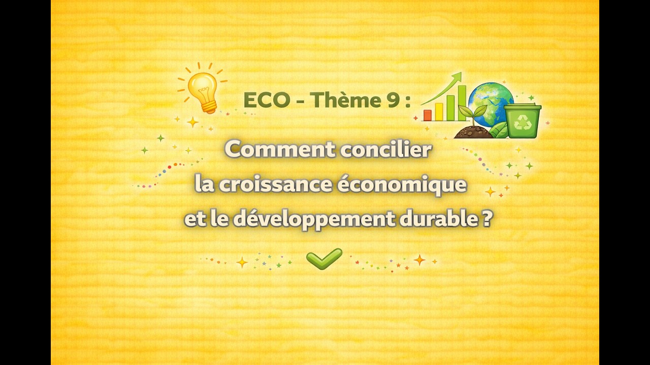 ECO Thème 9 : Comment concilier la croissance économique et le ...