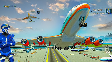 Robot Airplane Pilot Simulator - Airplane Games - Robot Plane Game | Android Gameplay#2