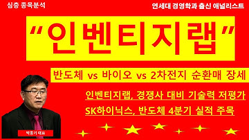 [검색천재]반도체/바이오/2차전지 흐름분석/SK하이닉스 실적 주목/인벤티지랩 경쟁사대비 저평가