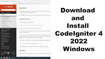 Download and Install CodeIgniter 4 - Windows