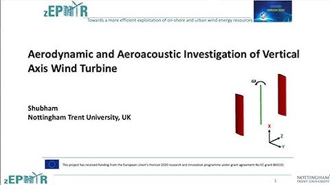 2023 H2020 Zephyr ESR 16: Aerodynamic and aeroacoustic investigation of vertical axis wind turbines